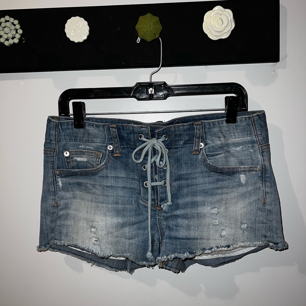 American Eagle Lace Up Super Stretch Shortie